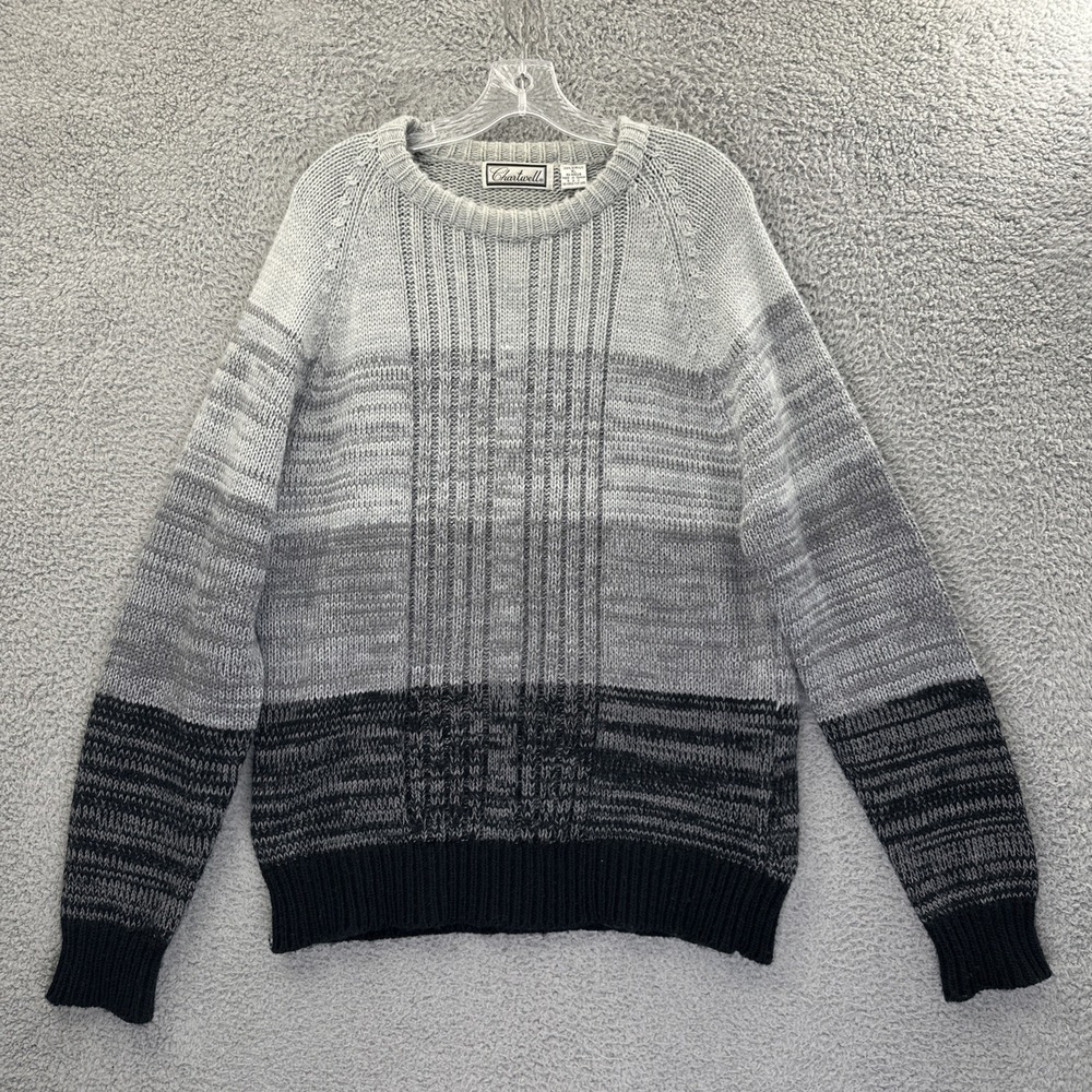 Vintage Chartwell Knit Sweater Preppy Academia Grunge Retro 90s Men's XL